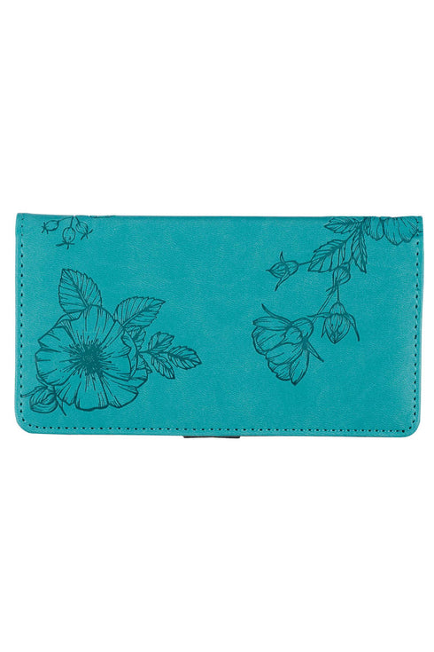 Strength & Dignity Teal LuxLeather Checkbook Cover
