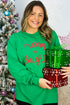 Merry + Bright Puff Vinyl Unisex Dri-Power Long-Sleeve 50/50 Tee