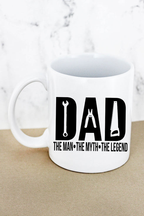 Dad Man Myth Legend White Mug
