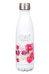 Be Still & Know White Floral 17oz Stainless Steel Water Bottle
