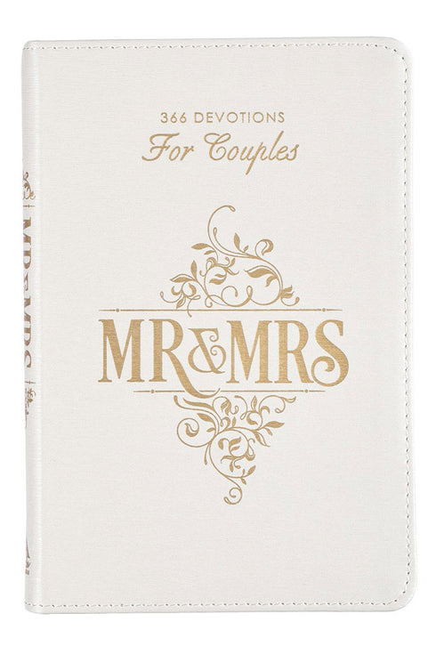 Mr. & Mrs. 366 Devotions for Couples White Faux Leather Devotional