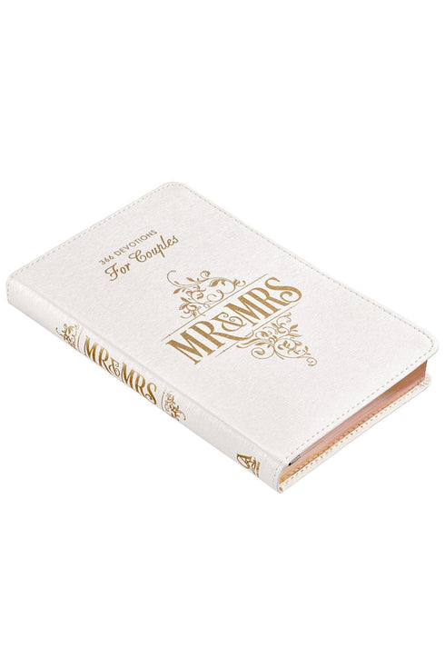 Mr. & Mrs. 366 Devotions for Couples White Faux Leather Devotional