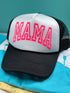 Hot Pink Mama Varsity Puff Vinyl Foam Mesh Back Trucker Cap