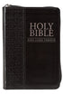 Black LuxLeather Zippered Compact KJV Bible