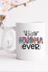 Floral Best Grandma Ever White Mug