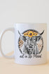 Not In The Moood Sunflower Cow White Mug