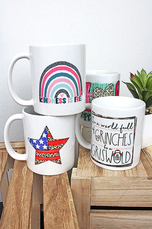 SALE! 2 White Mugs Mystery Grab Bag