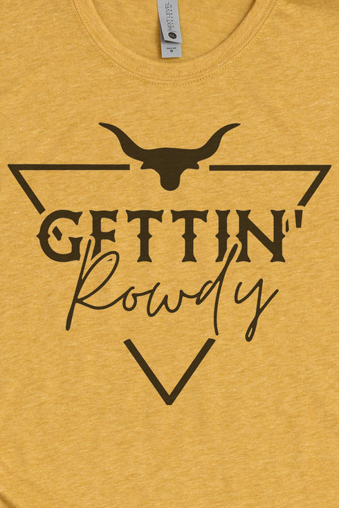 Steer Getting Rowdy Poly/Cotton Tee