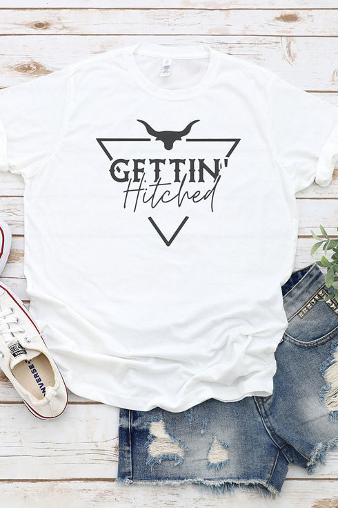 Steer Getting Hitched Poly/Cotton Tee