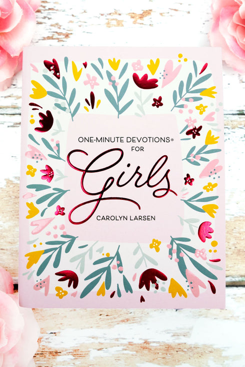 Pink Floral One Minute Devotions for Girls