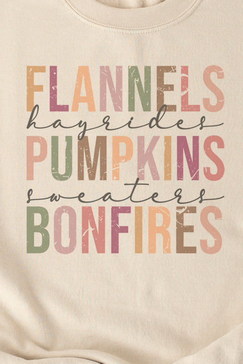 Colorblock Fall Things Ecosmart Crewneck Sweatshirt