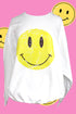 Distressed Happy Face Ecosmart Crewneck Sweatshirt