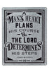 18 x 14 'A Man's Heart' Vintage Metal Wall Sign
