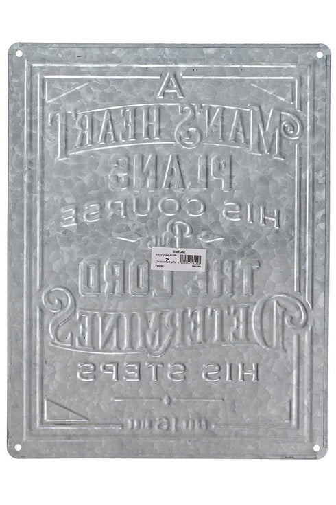 18 x 14 'A Man's Heart' Vintage Metal Wall Sign