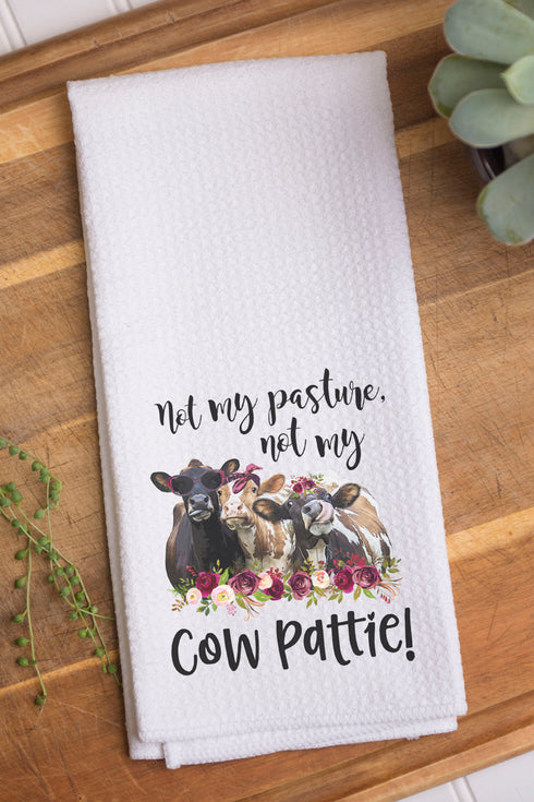 Cow Pattie Waffle Kitchen Towel