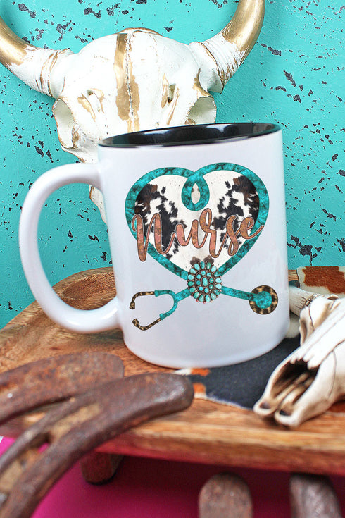 Cowhide Nurse Two-Tone Mug