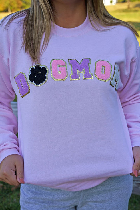 Dog Mom Chenille Patch Unisex NuBlend Crew Sweatshirt