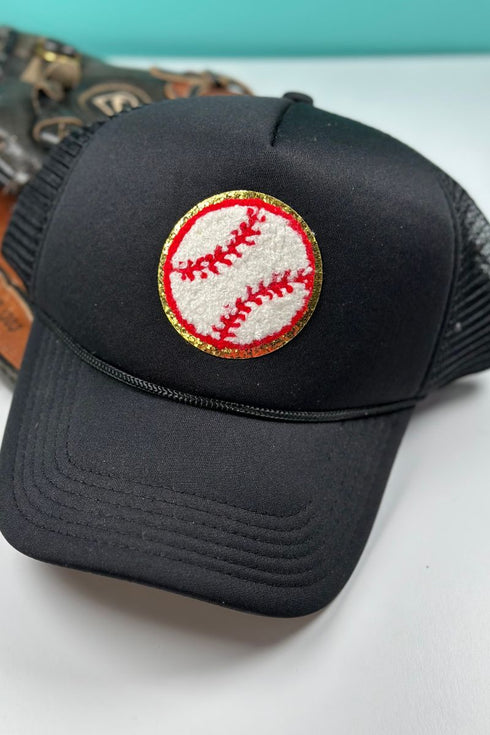 Baseball Chenille Patch Foam Mesh Back Trucker Cap