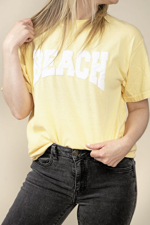 Beach Puff Vinyl Comfort Colors Adult Ring-Spun Cotton Tee