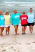 Beach Puff Vinyl Comfort Colors Adult Crew-Neck Sweatshirt