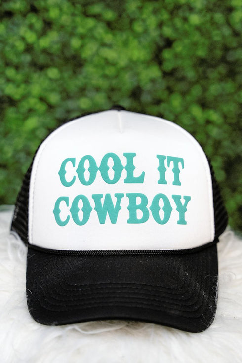 Cool It Cowboy Puff Vinyl Foam Mesh Back Trucker Cap