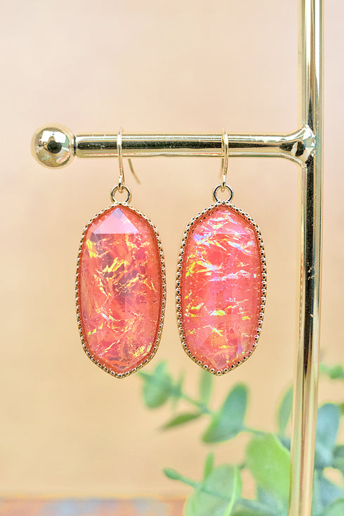 Lorelei Coral Opal Earrings