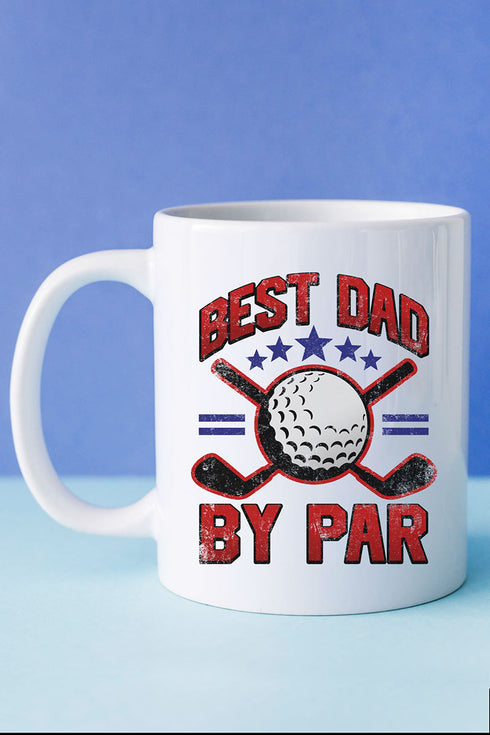 Best Dad by Par White Mug