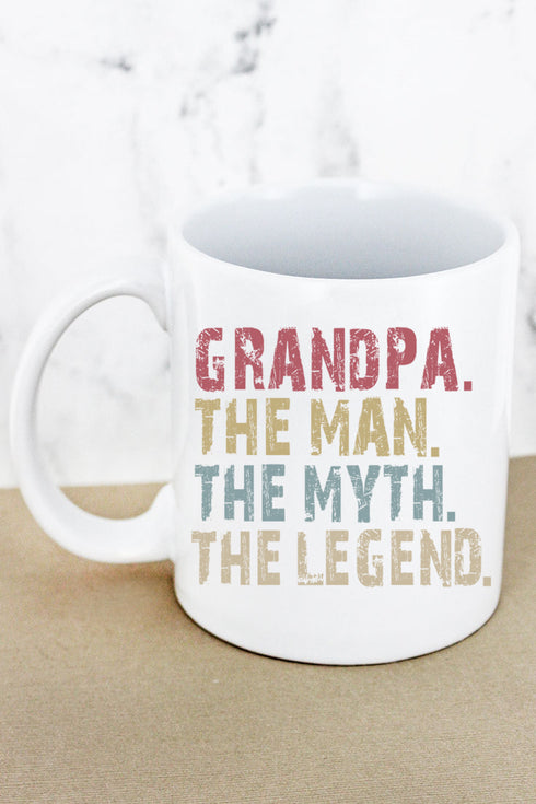 Man Myth Legend Grandpa White Mug
