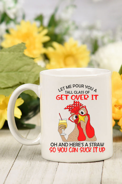 Get Over It Chick White Mug