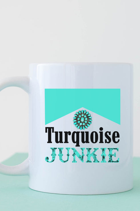 Turquoise Junkie White Mug