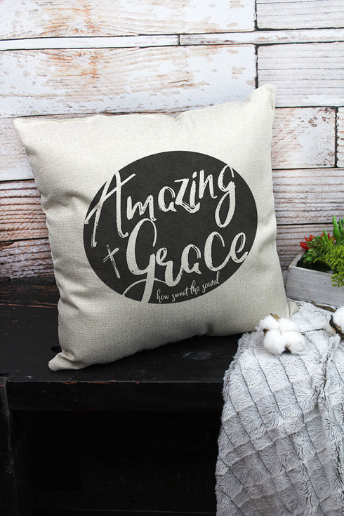 Amazing Grace Oval Decorative Pillow Cover