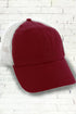 Maroon and White Washed Trucker Cap