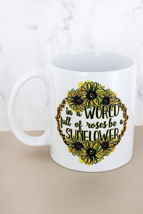 Be A Sunflower White Mug