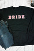 Bride Pink Sparkle Patch Heavy-weight Crew Sweatshirt