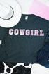 Cowgirl Pink Sparkle Patch Unisex HD Cotton Long Sleeve Tee