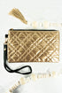 The Verona Wristlet Pouch, Gold