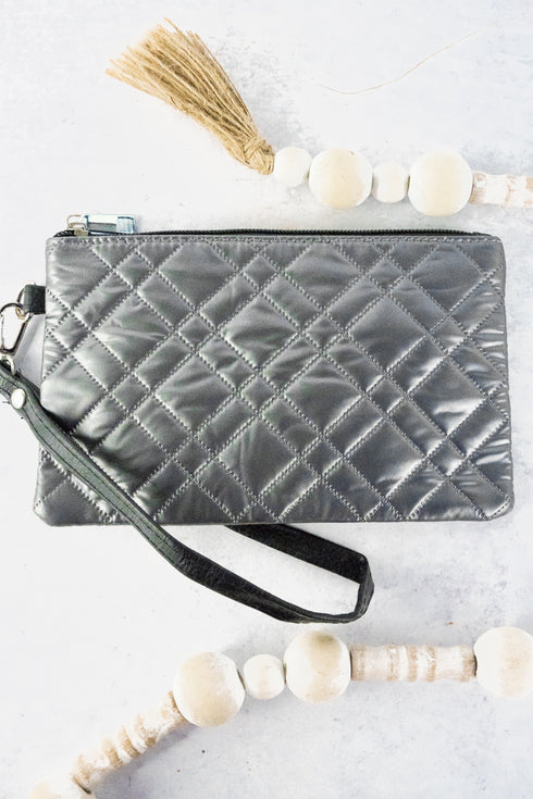 The Verona Wristlet Pouch, Hematite