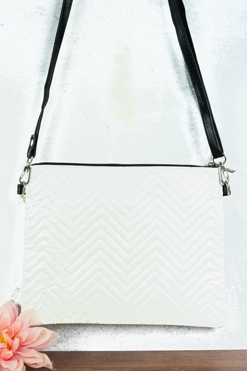 Under Your Spell Crossbody Clutch, White