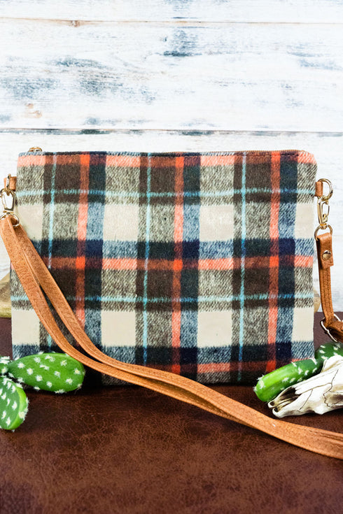 Autumn Hike Crossbody Clutch, Beige