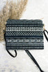 Nordic Winter Crossbody Clutch, Black