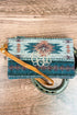 Desert Twilight Wristlet Pouch, Teal