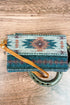 Desert Twilight Wristlet Pouch, Teal