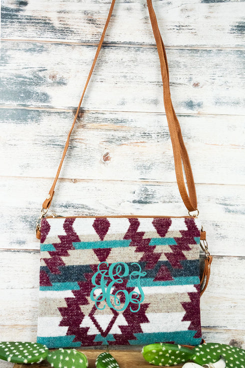 Dakota Dunes Crossbody Clutch, Burgundy