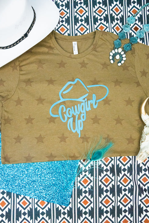 Cowgirl Up Puff Vinyl Unisex Five Star Tee