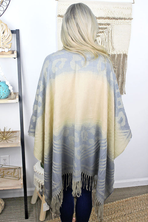 Lazy Cat Lane Ruana, Gray