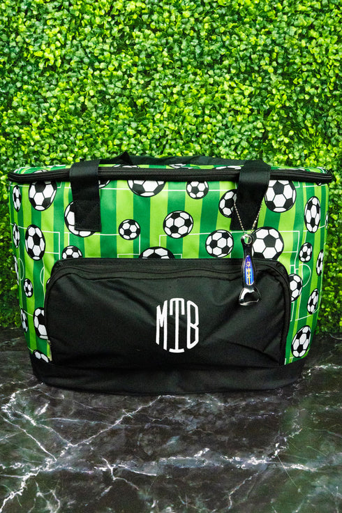 Here For The Goals and Black Cooler Tote with Lid