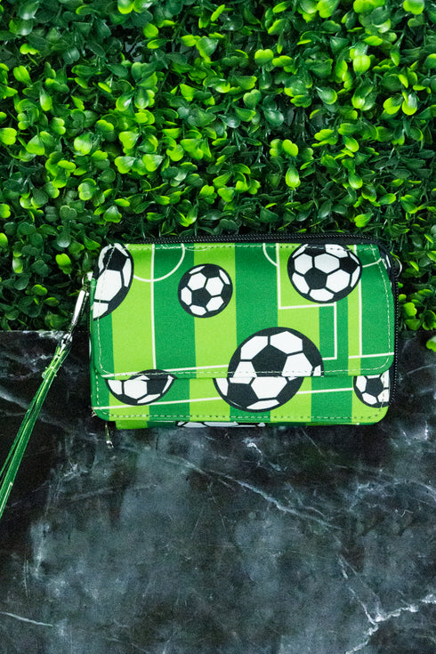 Here For The Goals Crossbody Organizer Clutch