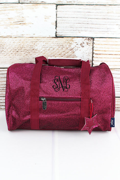 Hot Pink Glitz & Glam Petite Duffle Bag 12"