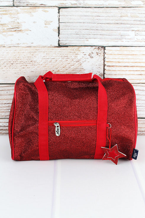 Red Glitz & Glam Petite Duffle Bag 12"