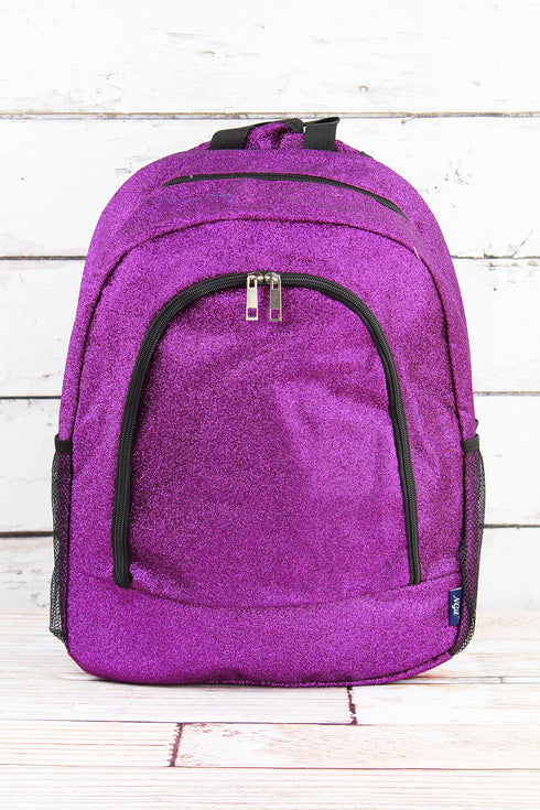 Purple Glitz & Glam Large Backpack
